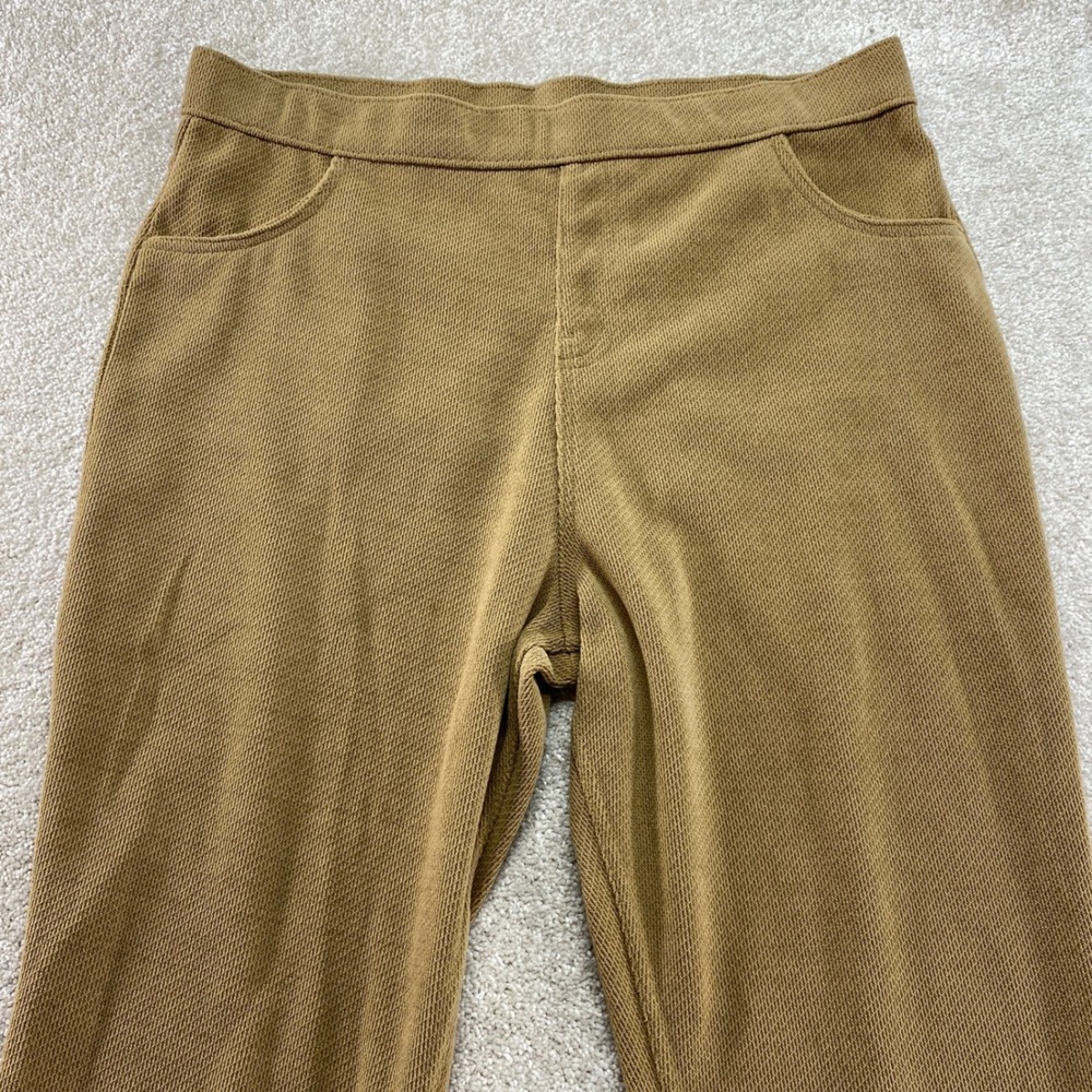 HUE Pants Womens XL Brown‎ Textured Corduroy Knit Pull On Pockets High Rise - Picture 8 of 11